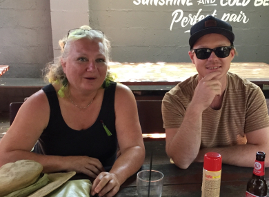 With Peter Whittaker @ the Leadlighters' Xmas Picnic 2017