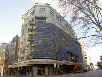 The scaffold comes down on Hibernian House